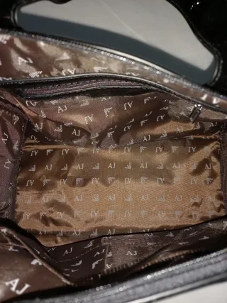 Bolso Armani Negro Charol