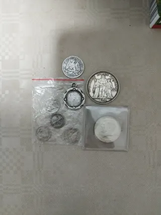monedas de  plata