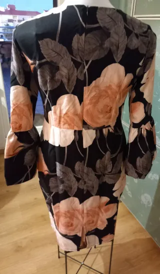 Vestido cóctel estampado floral