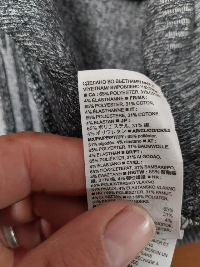 Vestido Gap Gris Cuadros Manga Larga