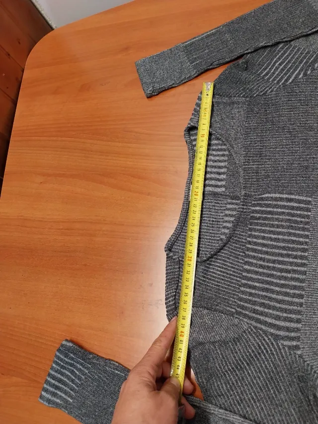 Vestido Gap Gris Cuadros Manga Larga