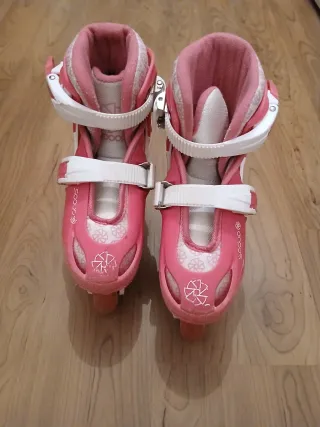 Patines en línea rosas para niña