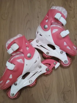 Patines en línea rosas para niña