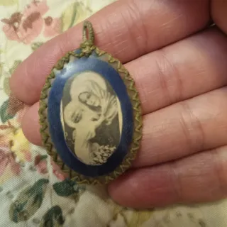 Antiguo Agnus Dei Escapulario Religioso