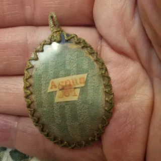 Antiguo Agnus Dei Escapulario Religioso