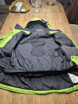 Chaqueta Esquí Spyder Niño Verde/Negro talla 12