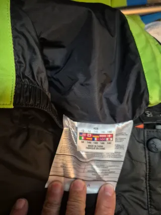 Chaqueta Esquí Spyder Niño Verde/Negro talla 12