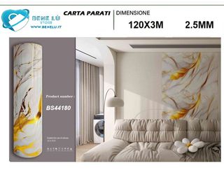 Carta da parati effetto marmo 120x3M