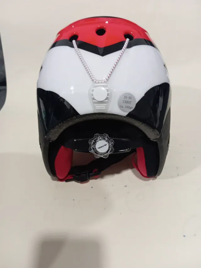 Casco de Nieve Alpina Negro y Rojo 51-55