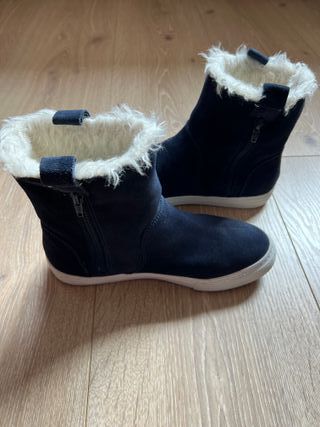 Botas Zara azul ante con pelo T.37