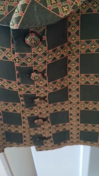 Chaleco Fallero Marrón y Dorado y verde Talla Únic