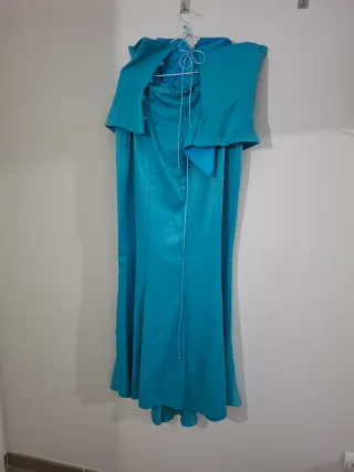 Vestido de fiesta azul turquesa