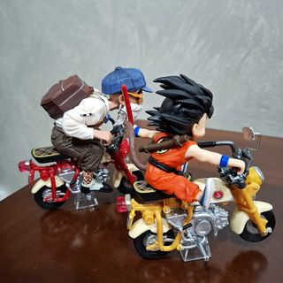 dragon ball figure goku e genio in moto modellini