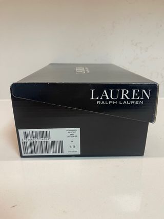 Zapatos de salón Ralph Lauren azul tacón 7cm. N 38