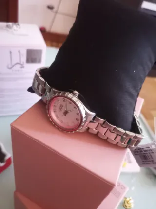 Reloj Tous Rosa y Plateado Nuevo