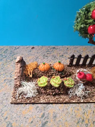 Miniatura Belén huerto árbol manzanas