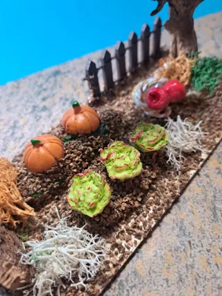 Miniatura Belén huerto árbol manzanas