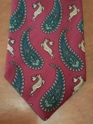 Cravatta Seta Mantero Vintage Motivo Animali