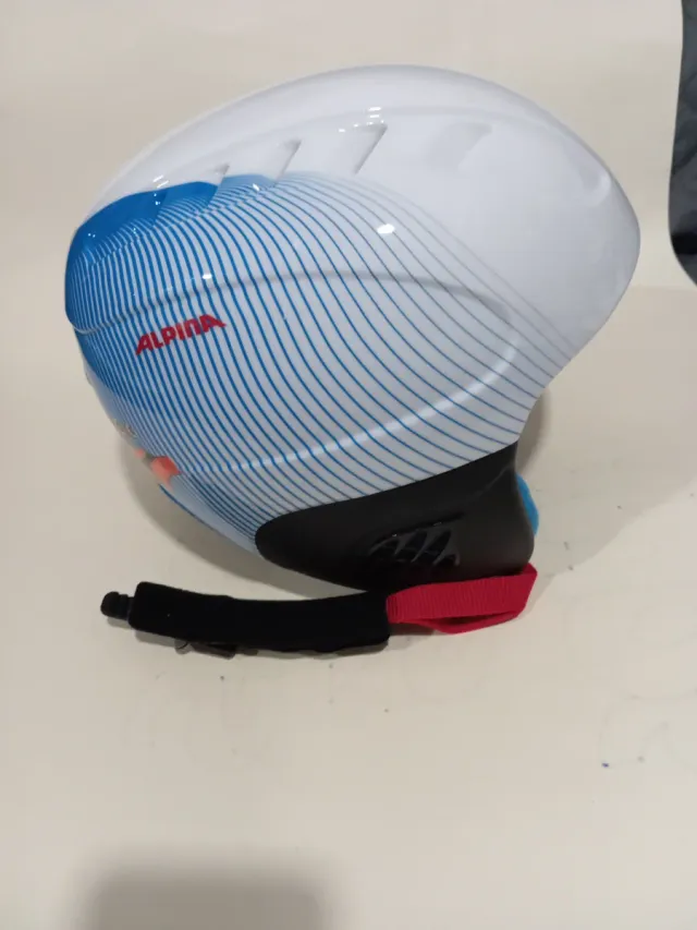 Casco de Nieve Alpina Blanco y Azul 51-55