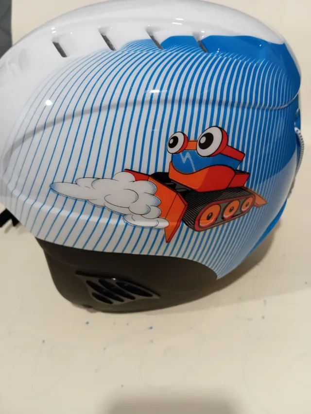 Casco de Nieve Alpina Blanco y Azul 51-55