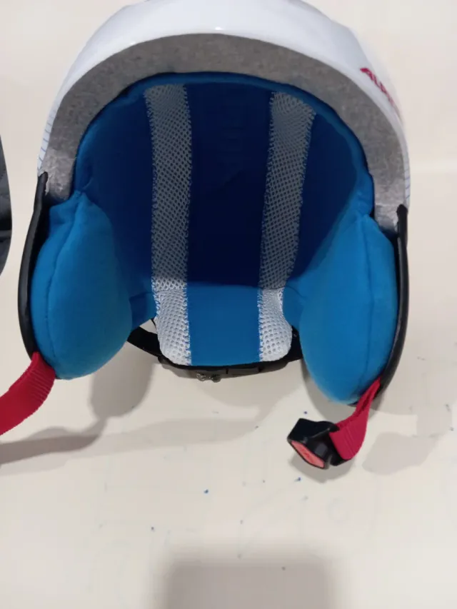 Casco de Nieve Alpina Blanco y Azul 51-55