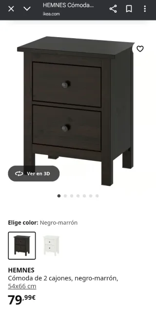 Mesitas de noche Ikea HEMNES (2 unidades)