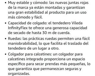 Tendedero Extensible Vileda Infinity Flex