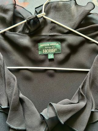 Vestido fiesta Hobbs negro talla 14