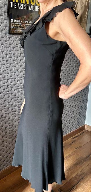 Vestido fiesta Hobbs negro talla 14