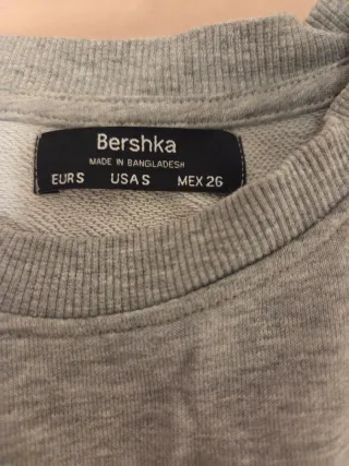Sudadera crop Brooklyn USA gris