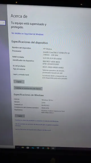 PC HP Slim Desktop i7 10700 / 32GB RAM / 512GB