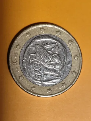 Moneda 1 Euro Búho Grecia ceca "S"