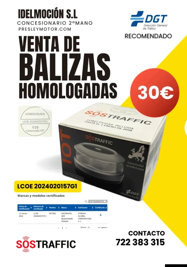 Baliza homologada V16
