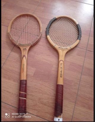 Raquetas de madera vintage