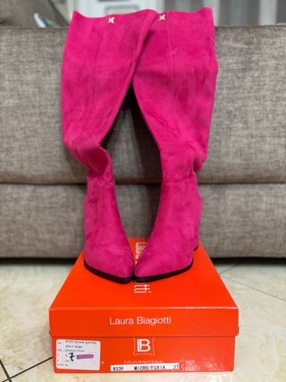 Stivali Laura Biagiotti Camoscio Fucsia Tg 37