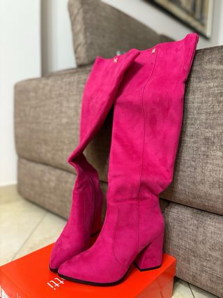 Stivali Laura Biagiotti Camoscio Fucsia Tg 37