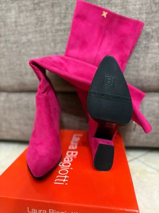 Stivali Laura Biagiotti Camoscio Fucsia Tg 37