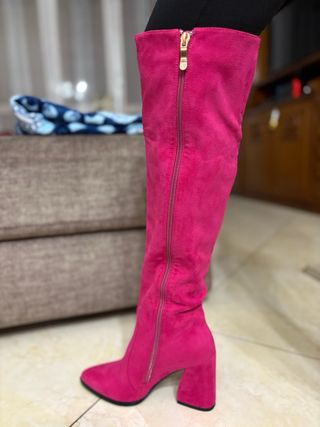 Stivali Laura Biagiotti Camoscio Fucsia Tg 37