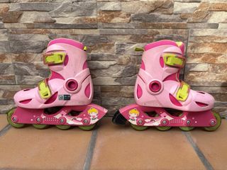 Patines en línea rosas para niña