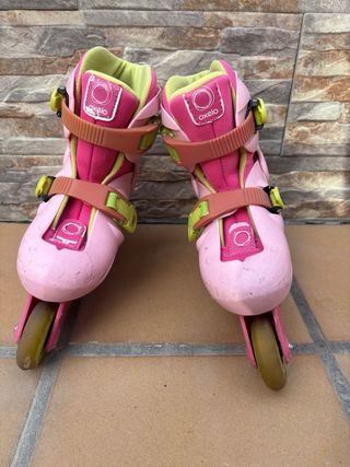 Patines en línea rosas para niña