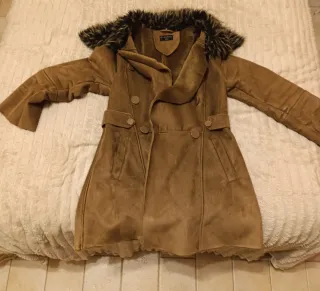 Cappotto finta pelliccia marrone