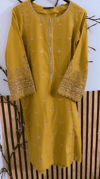 Vestido pakistaní dorado talla única