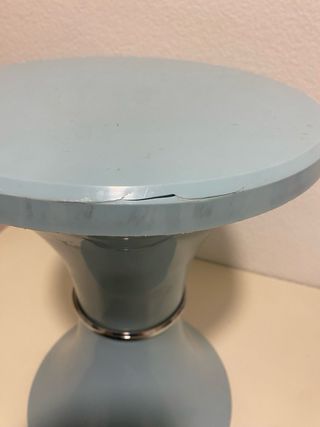 Taburete Vintage Azul y Plata