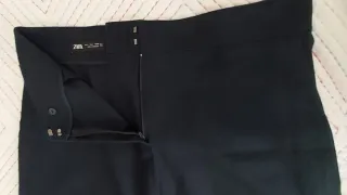 Falda Larga Zara Azul Marino Talla L