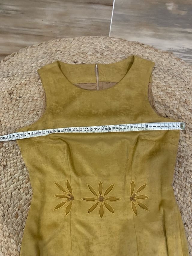 Vestido Antelina Beige con Flores