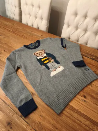 Jersey Polo Ralph Lauren Oso Gris.