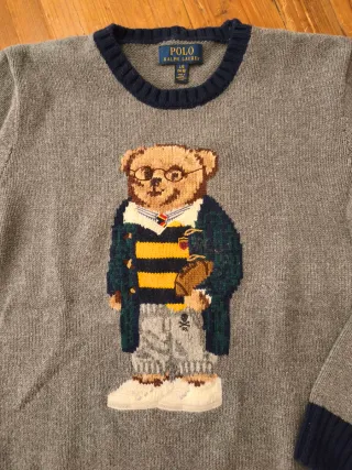 Jersey Polo Ralph Lauren Oso Gris.