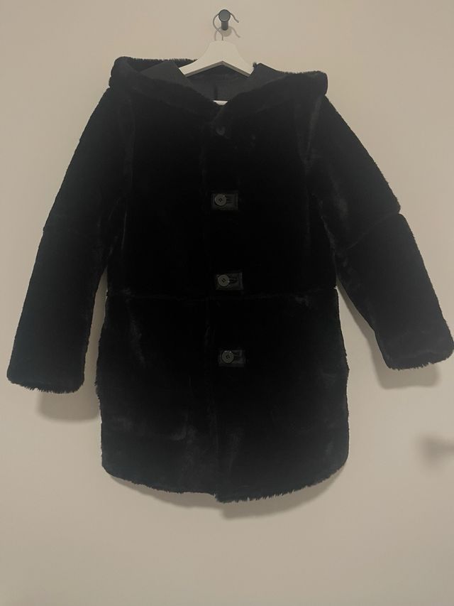 Chaqueta reversible piel y pelo sintético