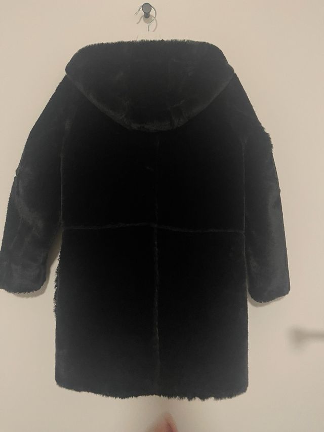 Chaqueta reversible piel y pelo sintético