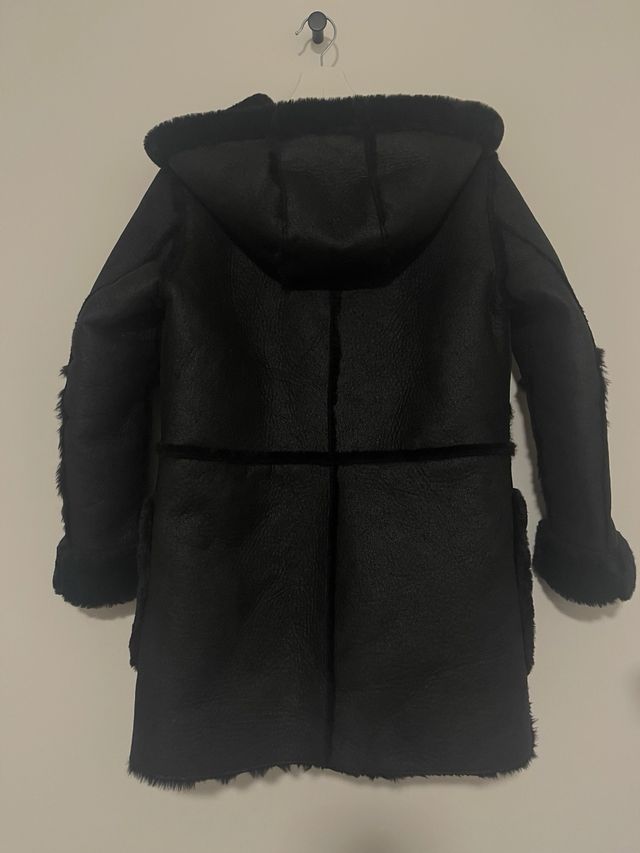 Chaqueta reversible piel y pelo sintético